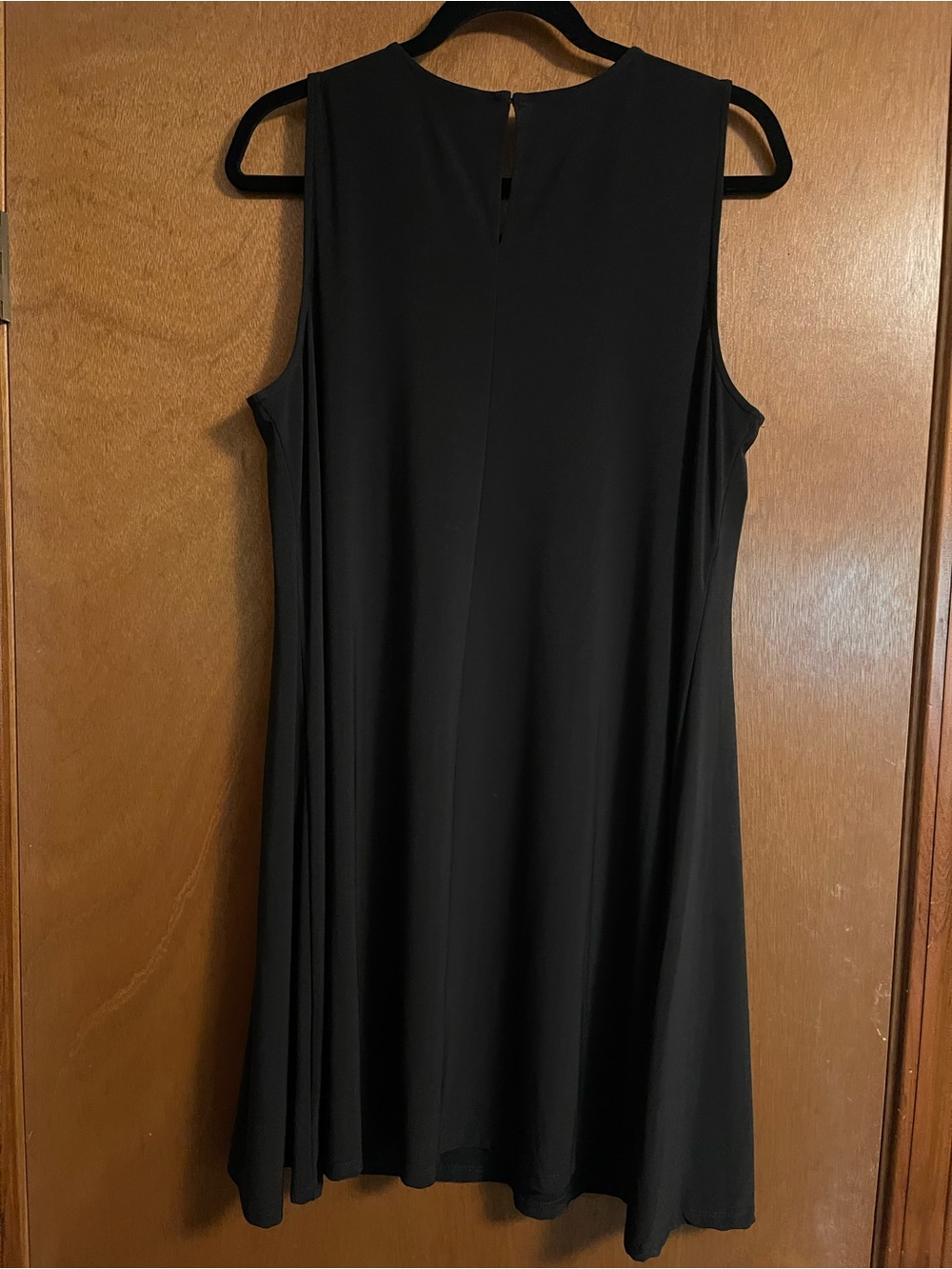 Anne Klein Sleeveless Black Swing Mini Dress